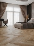 Полимерный пол SPC CronaFloor Herringbone Дуб Монпелье H004