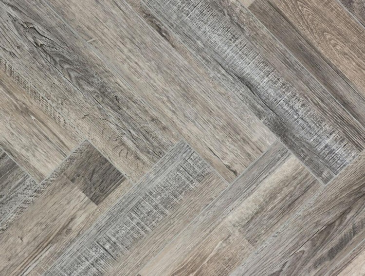 Полимерный пол SPC CronaFloor Herringbone Дуб Реймс H008