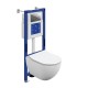 Комплект BRASKO SMART DPL EO slim инсталляция AQUA 40 SMART M кнопка TWINS пластик хром глянцевый LP