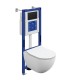 Комплект BRASKO SMART DPL EO slim инсталляция AQUA 40 SMART M кнопка TWINS пластик черный матовый LP