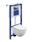 Комплект BRASKO SMART DPL EO slim инсталляция AQUA 50 PRIME М кнопка CORNER пластик хром глянцевый LP