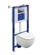 Комплект BRASKO SMART DPL EO slim инсталляция AQUA 50 PRIME М кнопка CORNER пластик хром глянцевый LP