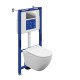 Комплект BRASKO VORTEX DPL EO slim инсталляция AQUA 50 PRIME P кнопка ACCENTO SQUARE пластик хром глянцевый