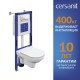 Комплект CITY CO DPL EO slim инсталляция AQUA 40 SMART M кнопка ESTETICA пластик белый с рамкой хром
