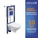 Комплект CITY DPL EO slim инсталляция AQUA 40 SMART M кнопка ESTETICA пластик хром глянцевый