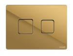 Кнопка ACCENTO SQUARE для AQUA пневматическая пластик золотой глянцевый